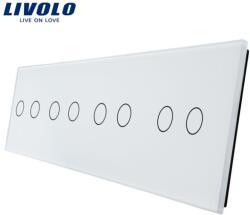 LIVOLO Panou întrerupător Livolo, 4 x dublu, alb (VL-P702/02/02/02-8W)