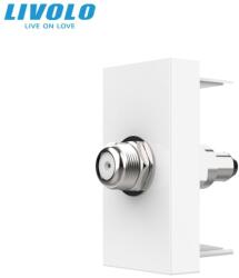 LIVOLO Modul priza Livolo, TV Satelit, 1M, alb (VL-FCSL-1WP)