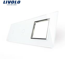 LIVOLO Ramă Livolo, Întrerupător simplu + simplu + Priză simplă, alb (VL-P701/01/E-6W)