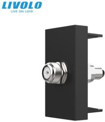 LIVOLO Modul priza Livolo, TV Satelit, 1M, negru (VL-FCSL-1BP)