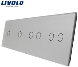 LIVOLO Panou întrerupător Livolo, simplu + simplu + dublu + dublu, gri (VL-P701/01/02/02-8I)