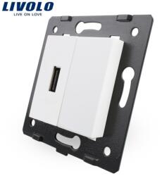 LIVOLO Modul Priză Livolo, simplă USB, alb (VL-C7-1USB-11)