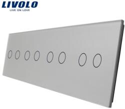 LIVOLO Panou întrerupător Livolo, 4 x dublu, gri (VL-P702/02/02/02-8I)