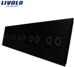 LIVOLO Panou întrerupător Livolo, 5 x dublu, negru (VL-P702/02/02/02/02-10B)