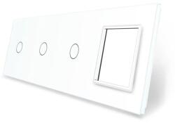 LIVOLO Panou intrerupator Livolo, 3 x simplu + priza simpla, alb (VL-P701/01/01/E-8W)