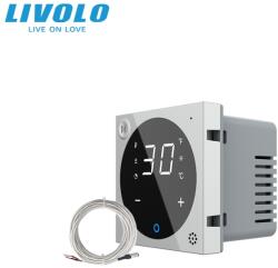 LIVOLO Modul termostat Livolo, pentru incalzire in pardoseala, Generatia noua, afisaj electronic, cu touch screen, gri (VL-FCQ1-2IP)