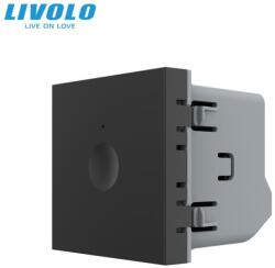 LIVOLO Modul Întrerupător Livolo, simplu tactil, cap scara / cap cruce, negru (VL-FC1S-2BP)