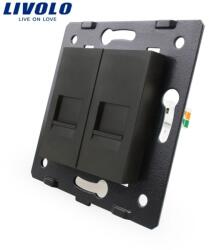 LIVOLO Modul Priză Livolo, dublă telefon , 2xRJ11, negru (VL-C7-2T-12)