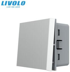 TEM Întrerupător Livolo mecanic simplu, cu revenire, 2M, gri (VL-FCMH-2IP)