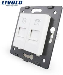 LIVOLO Modul Priză Livolo, dublă telefon , 2xRJ11, alb (VL-C7-2T-11)