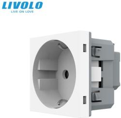 LIVOLO Modul priza Livolo, Schuko simpla, borne fara surub - quick connect, alb (VL-FCTC16A-2WPS01)