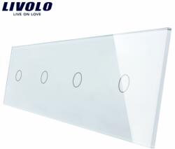 LIVOLO Panou întrerupător Livolo, 4 x simplu, alb (VL-P701/01/01/01-8W)