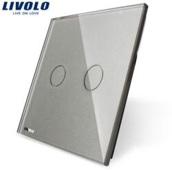 LIVOLO Panou întrerupător Livolo, dublu, gri (VL-P702-2I)