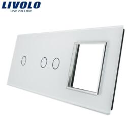 LIVOLO Ramă Livolo, Întrerupător simplu + dublu + Priză simplă, alb (VL-P701/02/E-6W)