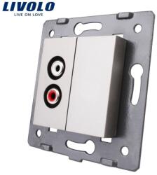 LIVOLO Modul Priză Livolo, simplă audio, RCA, gri (VL-C7-1AD-15)