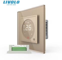 LIVOLO Modul controller Livolo, pentru aer conditionat, fara rama sticla, auriu (VL-FCA-2APS72)