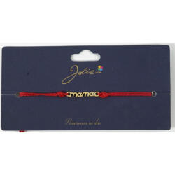 Flippy Martisor Bratara Primavara, Textil si Inox, Jolie, Snur Rosu, Model Scris Mama, Auriu (teo-135161)
