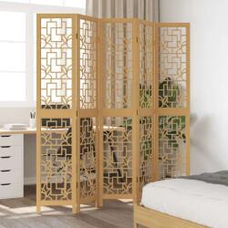 vidaXL 5 Paneles Tömörfa Paraván - 175-180 x 200 cm (358871)