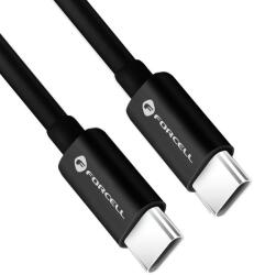 Forcell F-ENERGY C338 kábel Type C to Type C PD QC4.0 3A 60W 1 m fekete