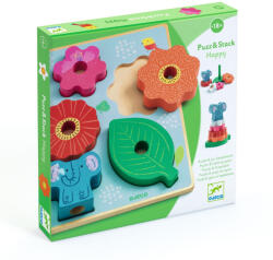 DJECO Virágok formaillesztő és montessori torony (DJ01074)