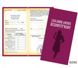 Nevesajándék Legjobb anyós bizonyítvány