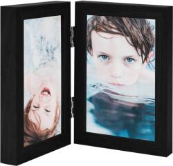 vidaXL Fekete Kétszárnyas Fényképkeretszett 2x21x29,7 cm (332767)