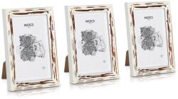 Casa Chic Lancaster 17x12 cm barna/fehér 3 db-os képkeret szett (ANTIC-5x7-3-BWNWHT)