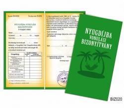 Nevesajándék Nyugdíjba vonulási bizonyítvány