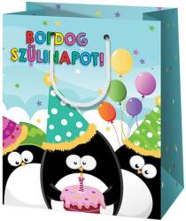 Cardex Boldog szülinapot pingvines mintás gigant méretű ajándéktáska 40x56x20 cm 38729