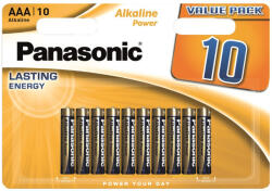 Panasonic AAA/mikro tartós alkáli elem 1, 5 V (10 bl/cs) (LR03APB-10BW)