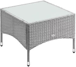 CASARIA Rattan asztalka 58x58x42 cm - szürke (109730)