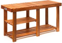 CASARIA Cipőtartó és pad 2 az 1-ben akác - 87x25x45 cm (105377)