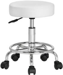 CASARIA Gurulós puff 50x51-65 cm - fehér (105287)