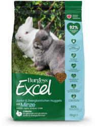 Burgess 9kg Burgess Excel Nuggets mentával étrend-kiegészítő eledel Junior & törpenyulaknak