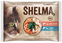 Shelma Cat lazac/tőkehal mártásban 28 x 85 g