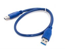 Thunder Germany Thunder MCS-75 (USB-A papa - USB-A papa) Töltő / Adatkábel, USB3.0, kék (0, 5m) (175-U3M2M1)
