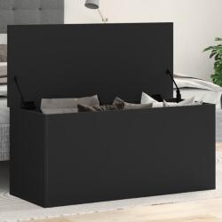 vidaXL fekete szerelt fa tárolóláda 100x42x46 cm (840661)