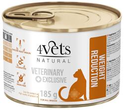4Vets NATURAL 4Vets Cat Natural Veterinary Exclusive WEIGHT REDUCTION 12 x 185 g