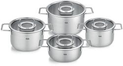 Fissler Set de vase pentru gătit PURE, set de 4, argintiu, oțel inoxidabil, Fissler (FS86115040000)