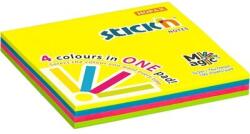 StickN Stick'N Magic Pad 76x76mm 100 lap neon mix öntapadó jegyzettömb (21571)