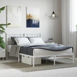 vidaXL fehér fém ágykeret fejtámlával 160 x 200 cm (355515)