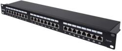 Manhattan Patch panel - CAT6A FTP árnyékolt patch panel, 24 portos, 1U, Fekete (720861) - bevachip