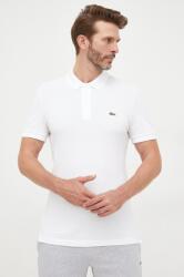 Lacoste pamut póló fehér, sima - fehér XL