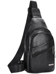 Dollcini férfi műbőr válltáska, stílusos, könnyű és kompakt Urban Crossbody táska - Fekete (436221)