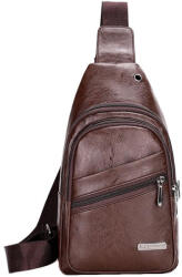 Dollcini férfi műbőr válltáska, stílusos, könnyű és kompakt Urban Crossbody táska - Barna (436222)