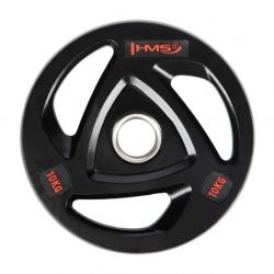 HMS TOX10 gumírozott olimpiai súly, 10 kg/51 mm Súlytárcsa
