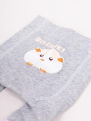  Yo! club pamut harisnyanadrág csúszásgátlóval (68-74) - szürke/hörcsög