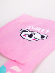  Yo! Club pamut harisnyanadrág csúszásgátlóval (80-86) - rózsaszín/cica