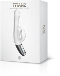 NMC Titanz 8.5" Silicone Rechargeable Vibrator In Ivory White - vibriteszt