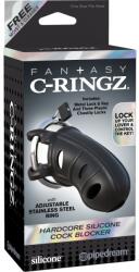 Pipedream Hardcore Silicone Cock Blocker Black